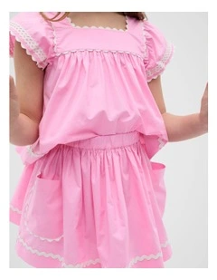 Ric Rac Skirt in Candy Pink