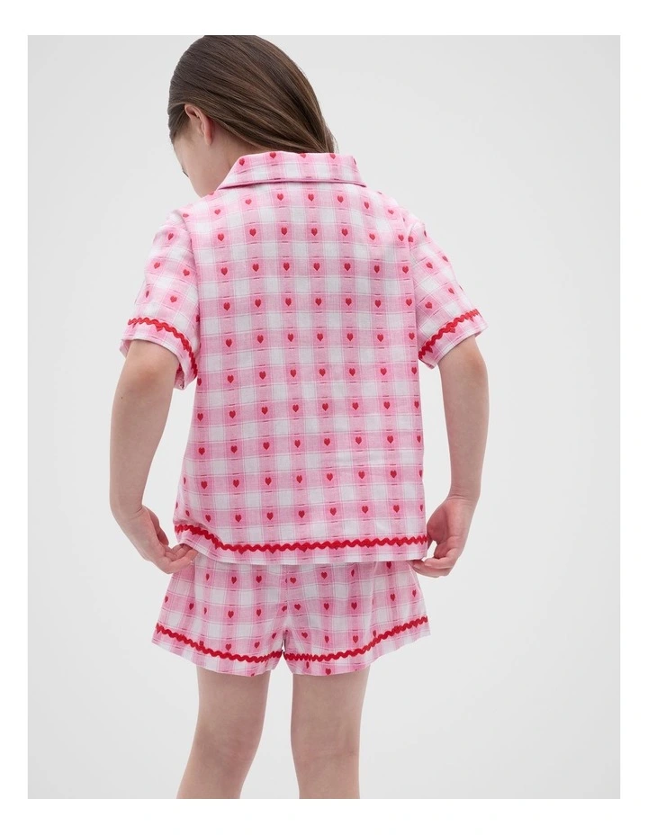 Heart Check Pyjama in Candy Pink image 2