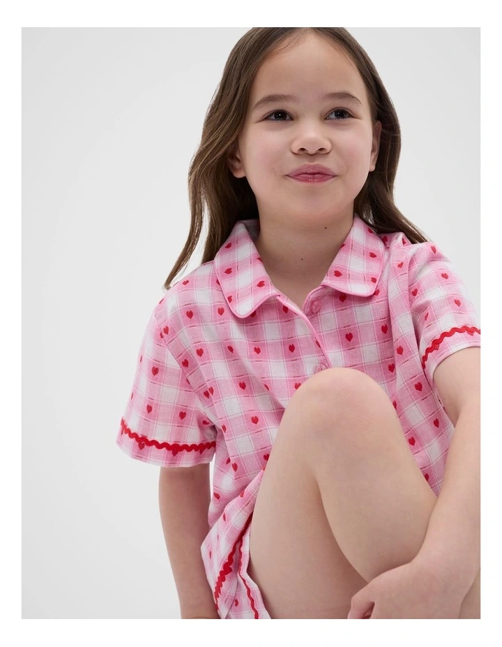 Heart Check Pyjama in Candy Pink image 3