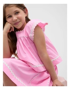 Ric Rac Top in Candy Pink