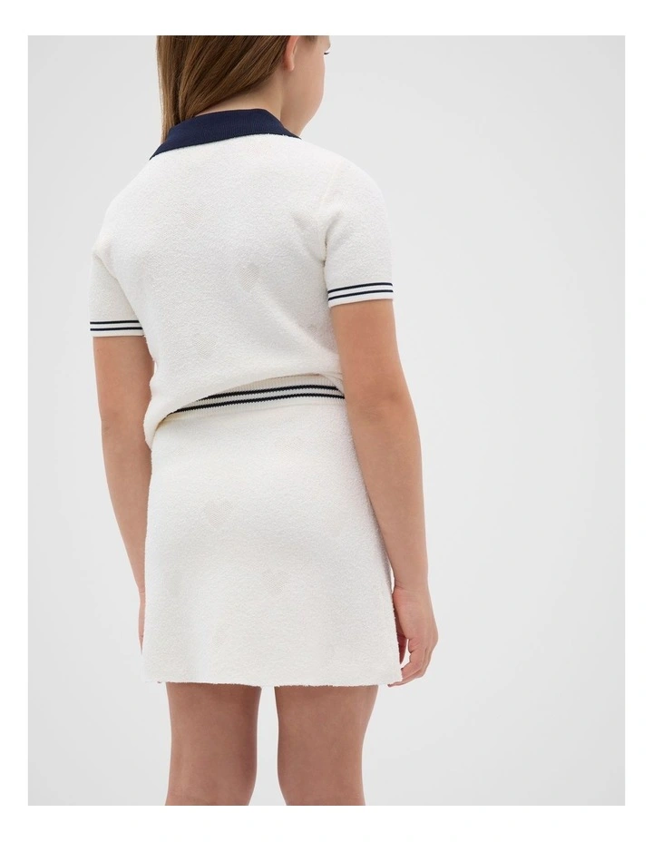 Boucle Heart Skirt in Classic Cream image 2