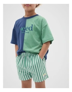 Spliced Logo Tee in Multi