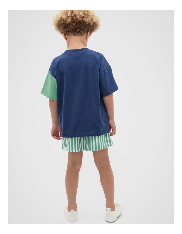 Spliced Logo Tee in Multi image 2