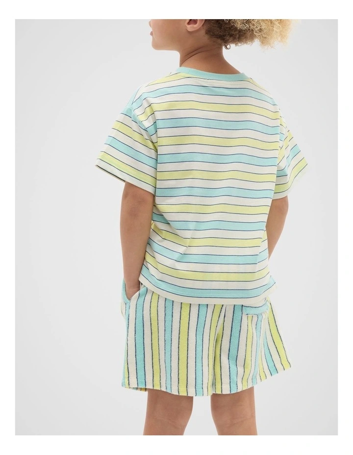 Boxy Stripe Tee in Multi image 2