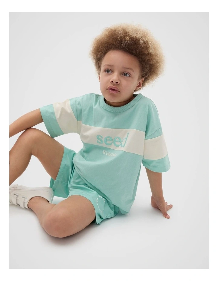 Core Relaxed Logo Tee in Blue image 1