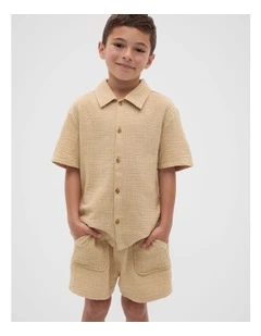 Resort Texture Shirt in Cream