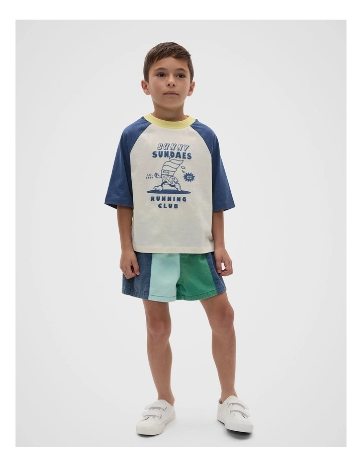 Colourblock Shorts in Multi image 3