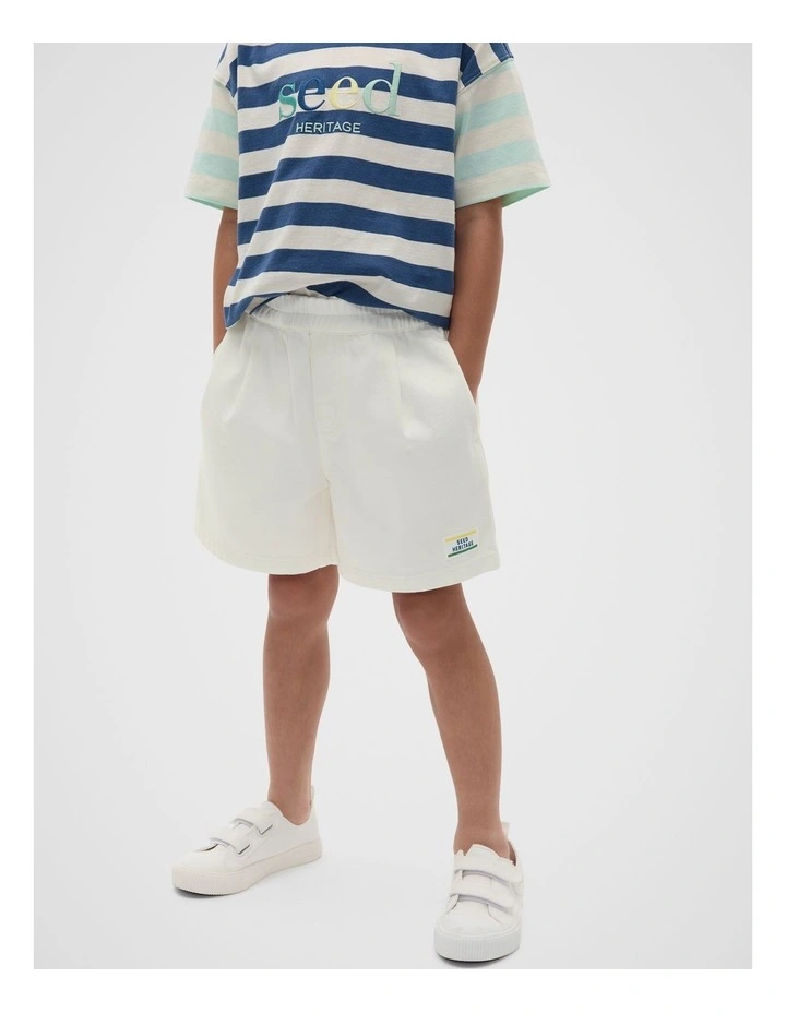 Everyday Denim Shorts in Cream image 1