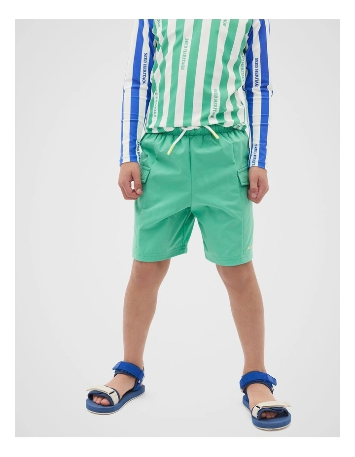 Textured Boardshort in Green image 1