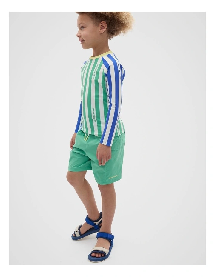 Textured Boardshort in Green image 3