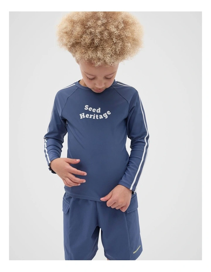 Side Tape Rashvest in Blue image 1