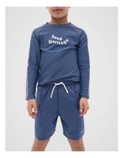 Textured Boardshort in Blue