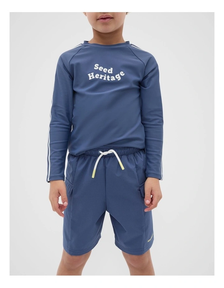 Textured Boardshort in Blue image 1