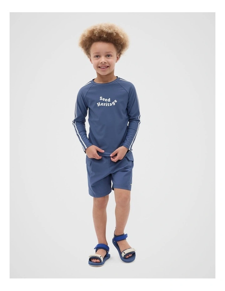 Textured Boardshort in Blue image 3