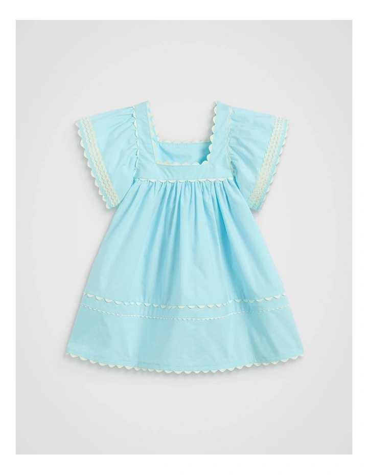 Ric Rac Dress in Blue image 2