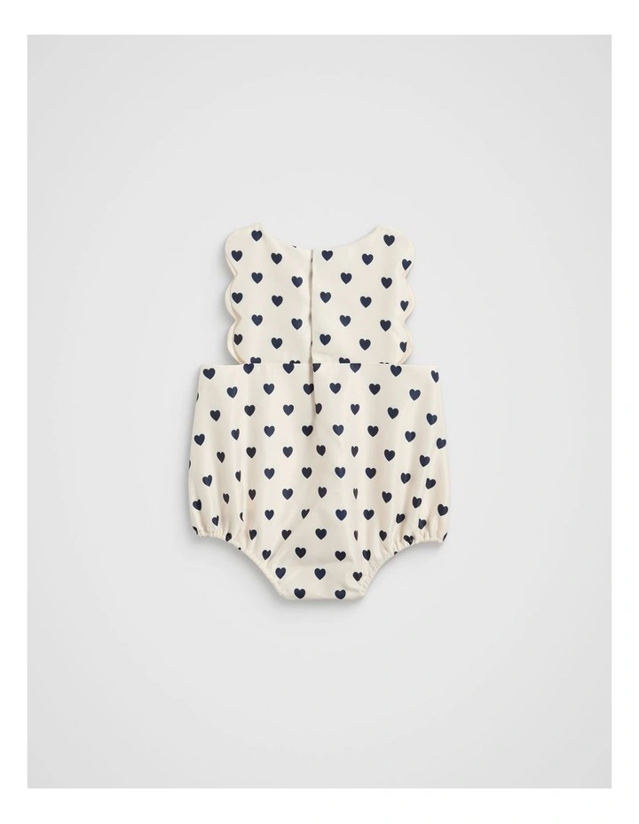 Scallop Heart Romper in Multi image 2