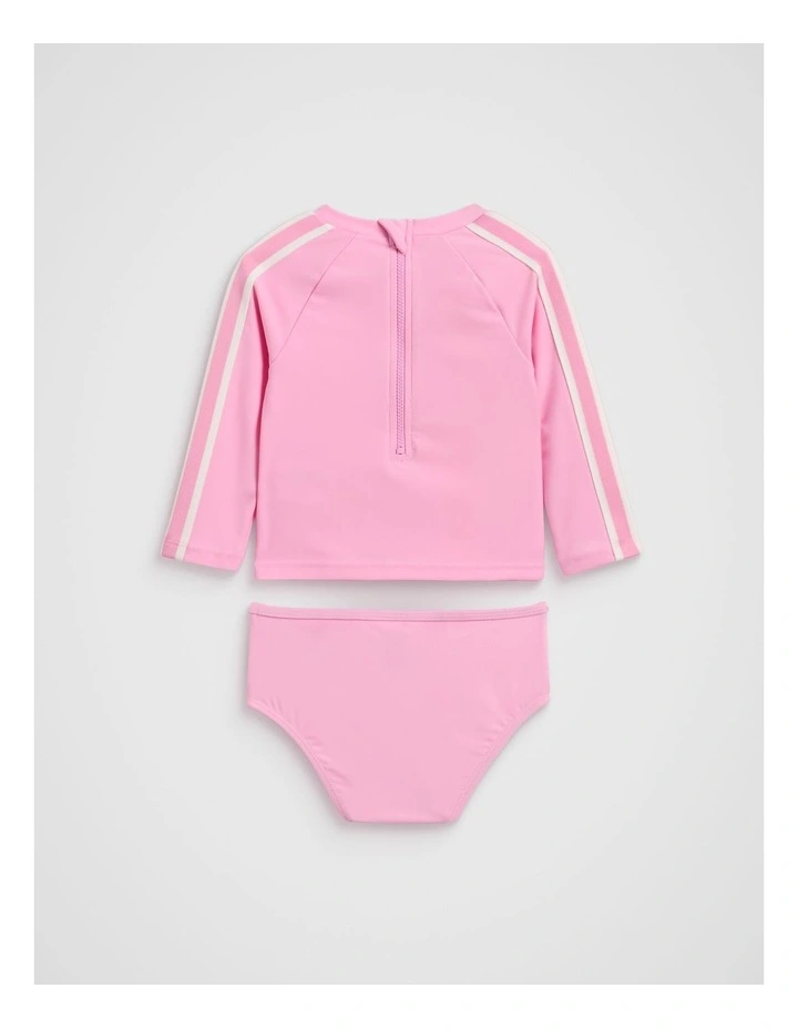 Logo Rashsuit Set in Candy Pink image 2
