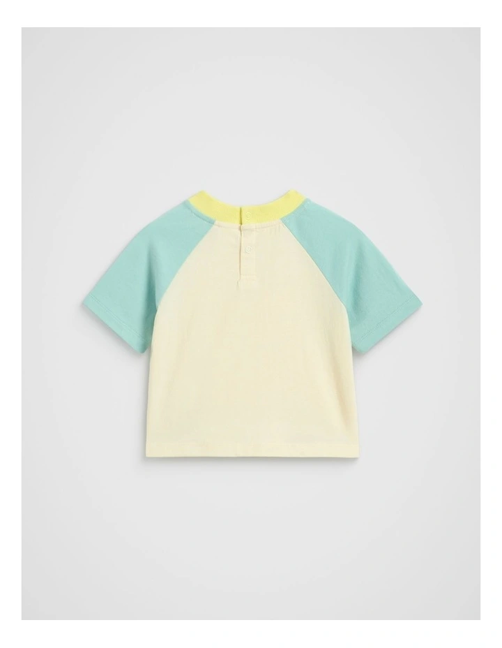Ice Cream Raglan Tee in Skyline image 2