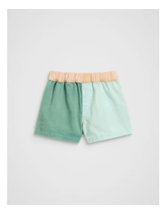 Colourblock Denim Short in Multi