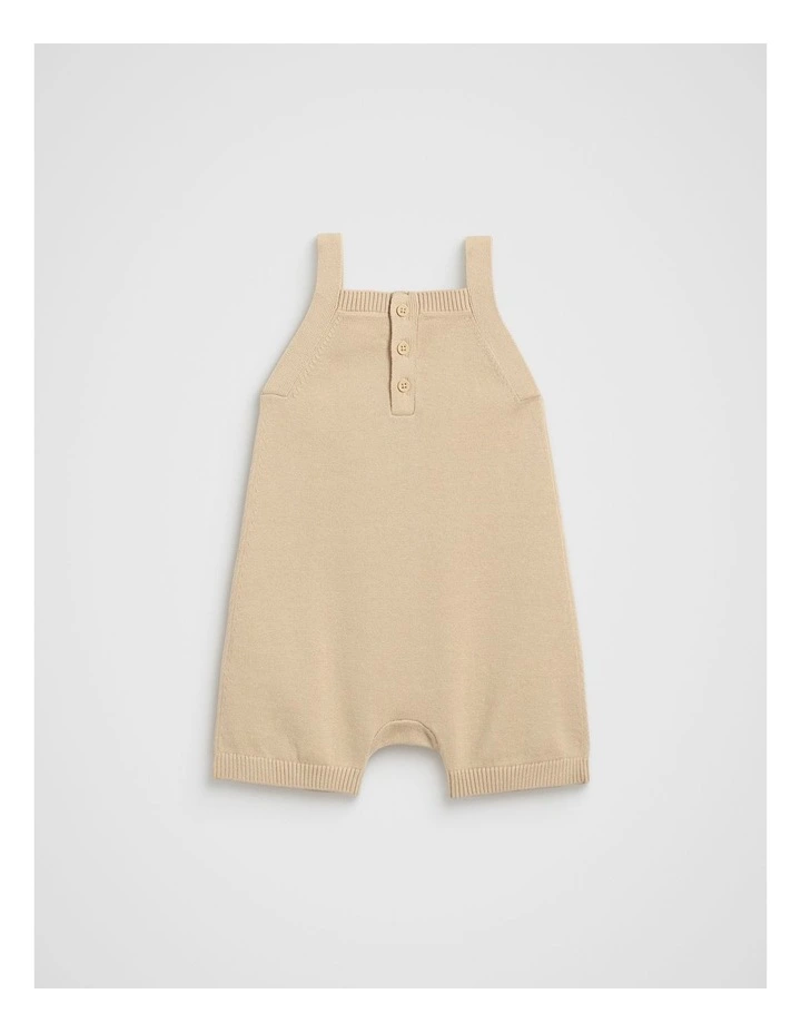 Ice Cream Knit Romper in Ecru image 2