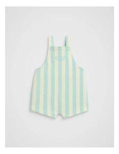 Core Logo Stripe Overall in Blue