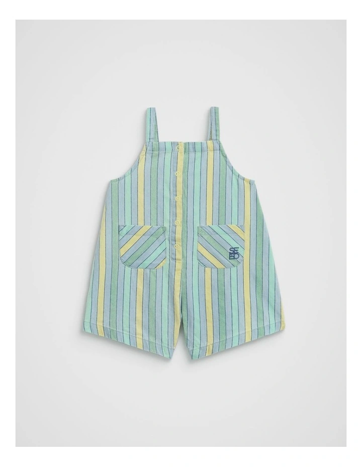 Chambray Stripe Overall in Multi image 1