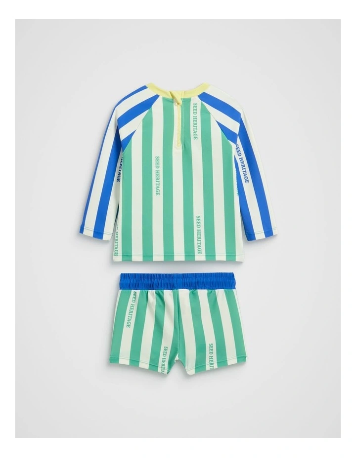 Stripe Logo Swim Set in Multi image 2