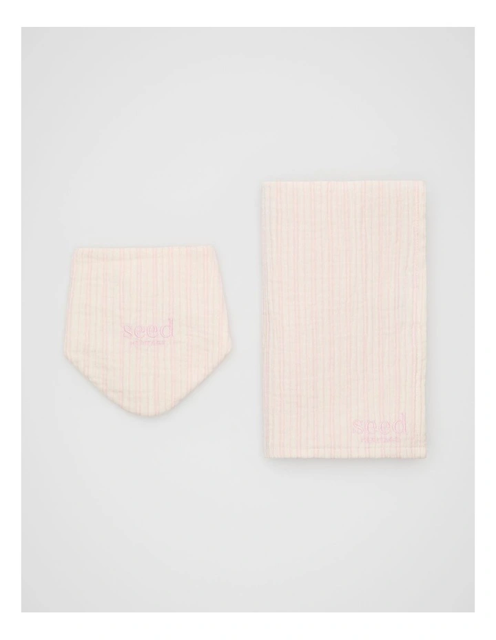 Logo Wrap And Bib Set in Blossom image 1