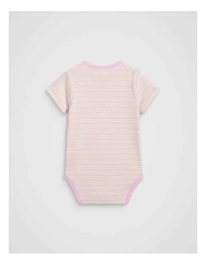 Logo Rib Bodysuit in Blossom image 2