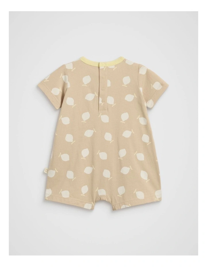 Lemon Tee Romper in Ecru image 2