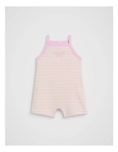 Logo Rib Jumpsuit in Blossom