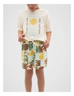Abstract Print Short in Multi