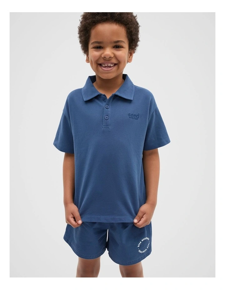 Core Garment Dye Polo in Washed Navy image 1