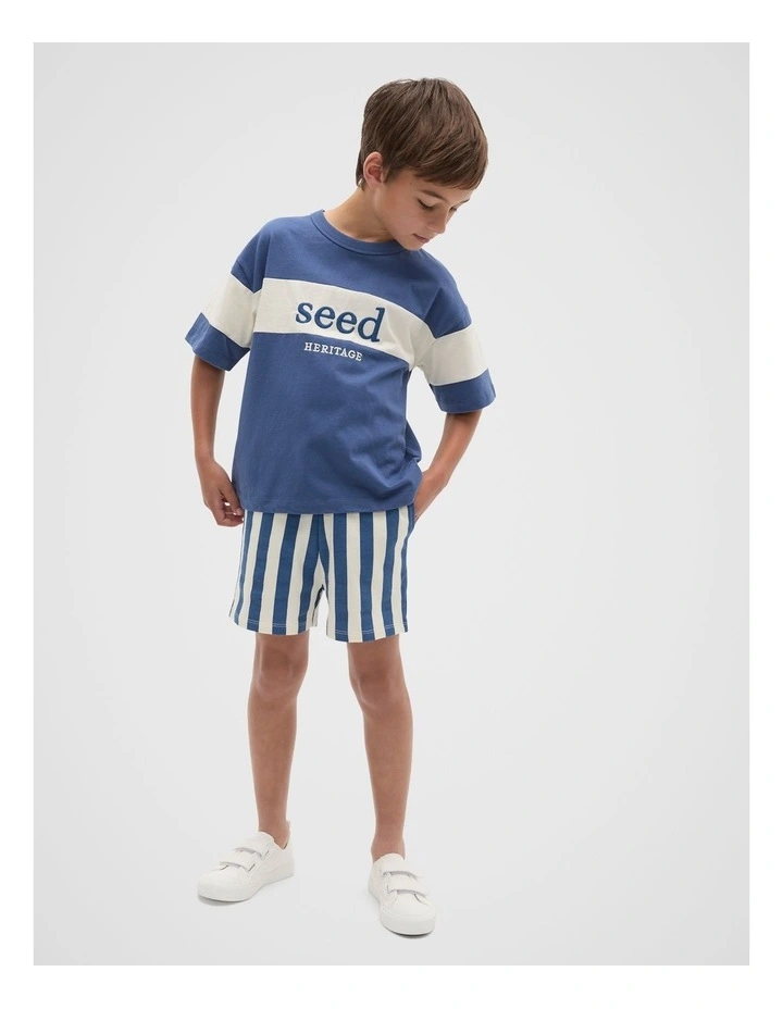 Core Relaxed Logo Tee in Washed Navy image 3