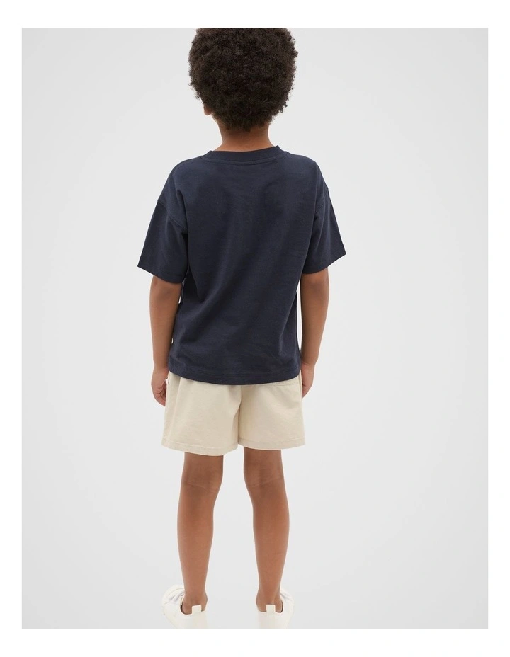Core Oversized Logo Tee in Midnight Blue image 2