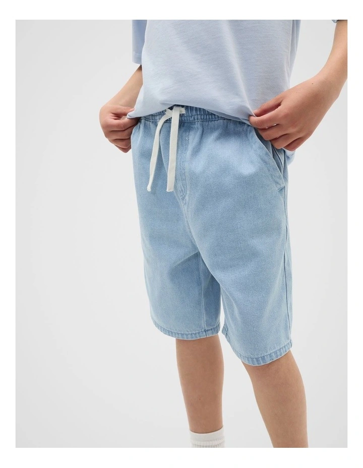 Denim Bermuda Short in Light Wash image 3
