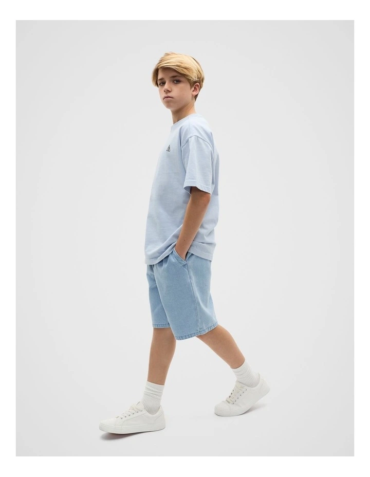 Denim Bermuda Short in Light Wash image 4