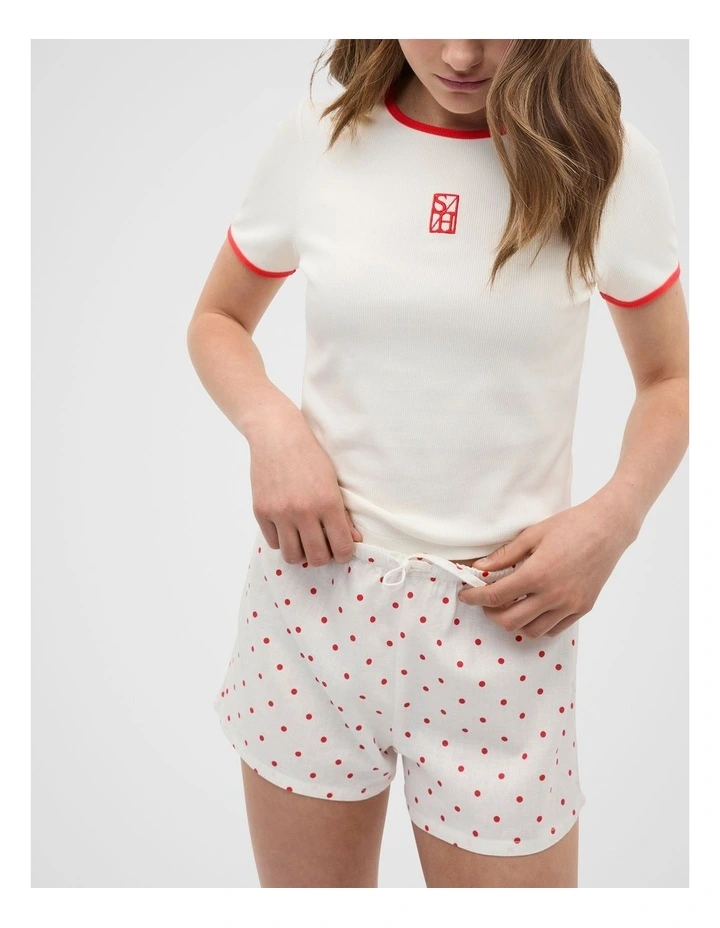 Contrast Bind Logo Tee in White image 1