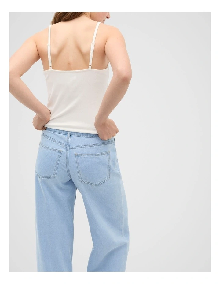 Lace Trim Cami in Canvas image 2