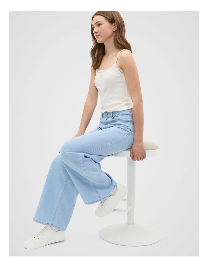 Lace Trim Cami in Canvas image 4