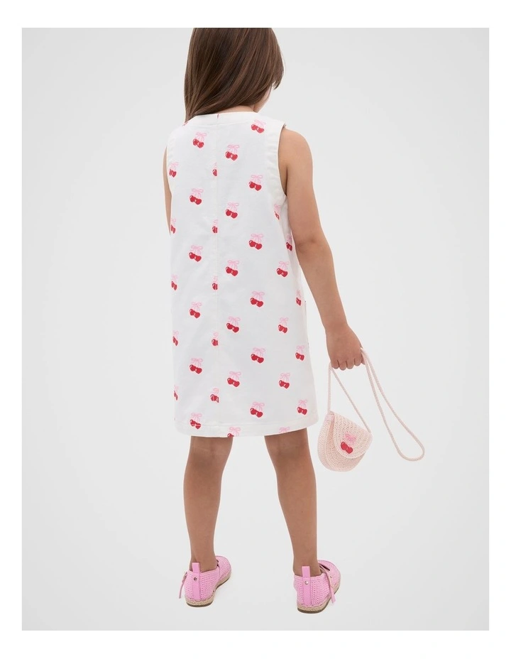 Heart Denim Dress in White image 2