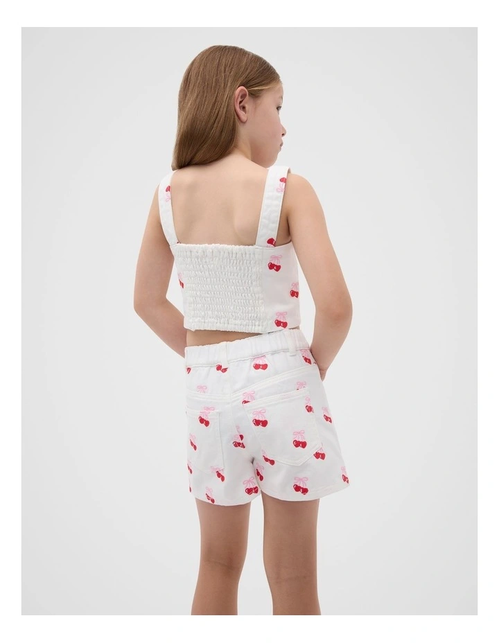 Heart Denim Skort in Canvas image 2