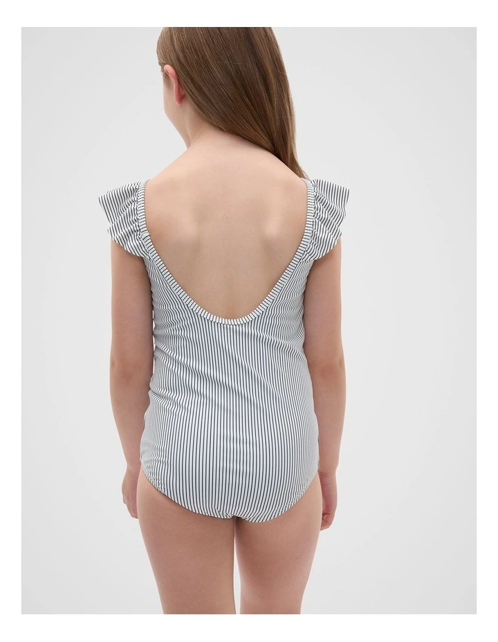 Stripe Bather One Piece in Blue image 2