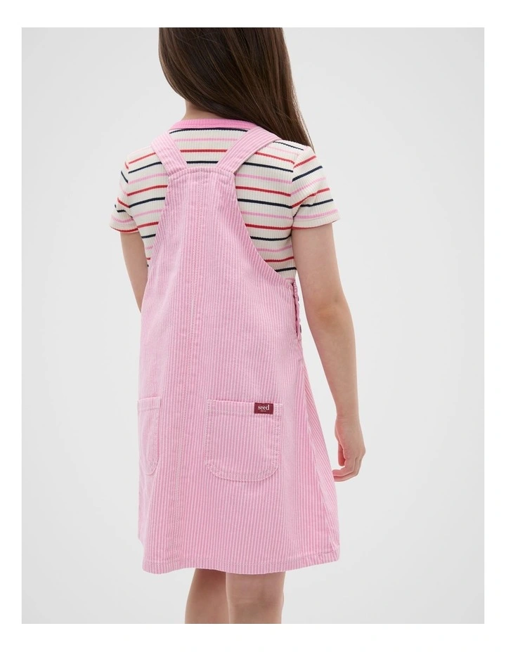 Logo Pinafore in Candy Pink image 2