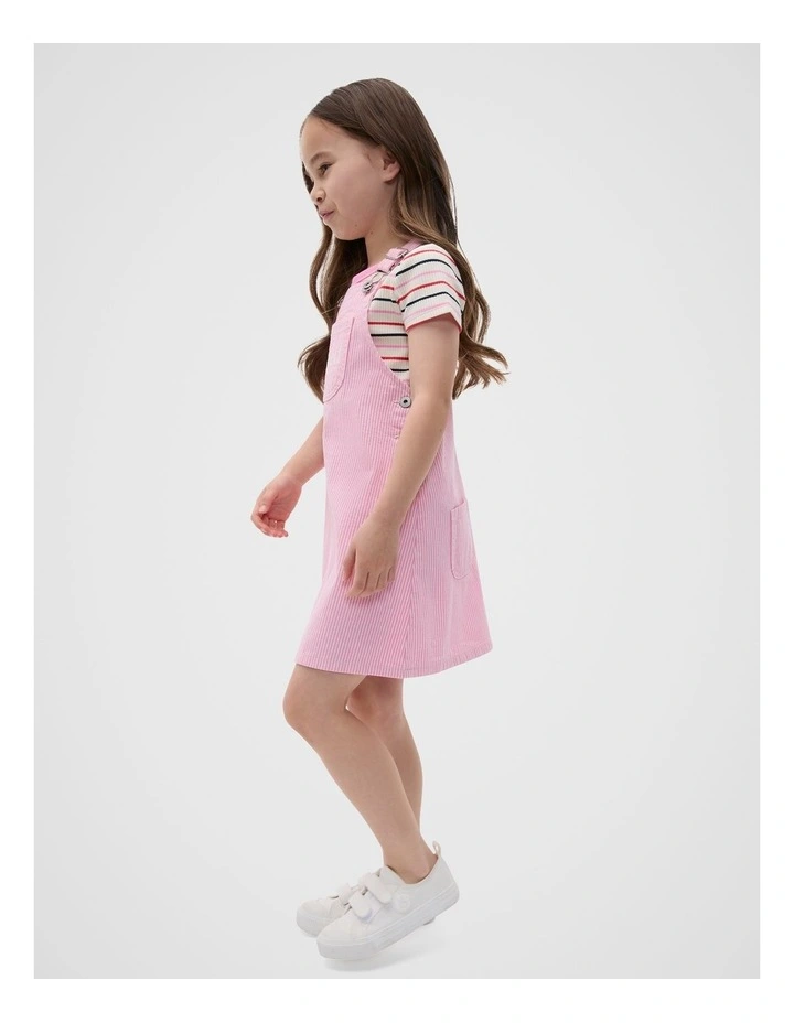 Logo Pinafore in Candy Pink image 3