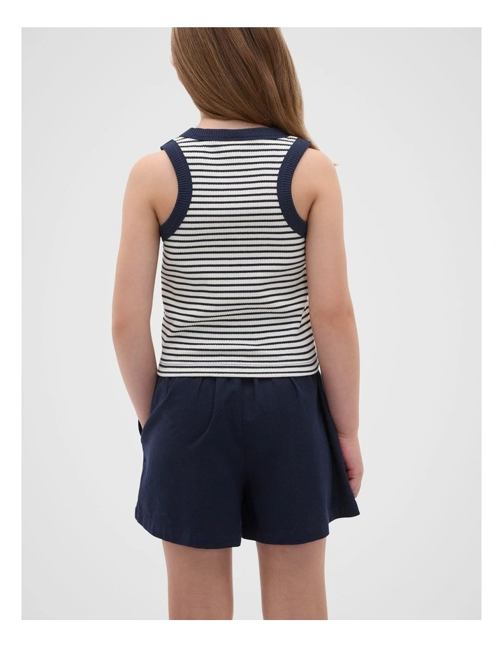 Core Logo Rib Tank in Blue image 2