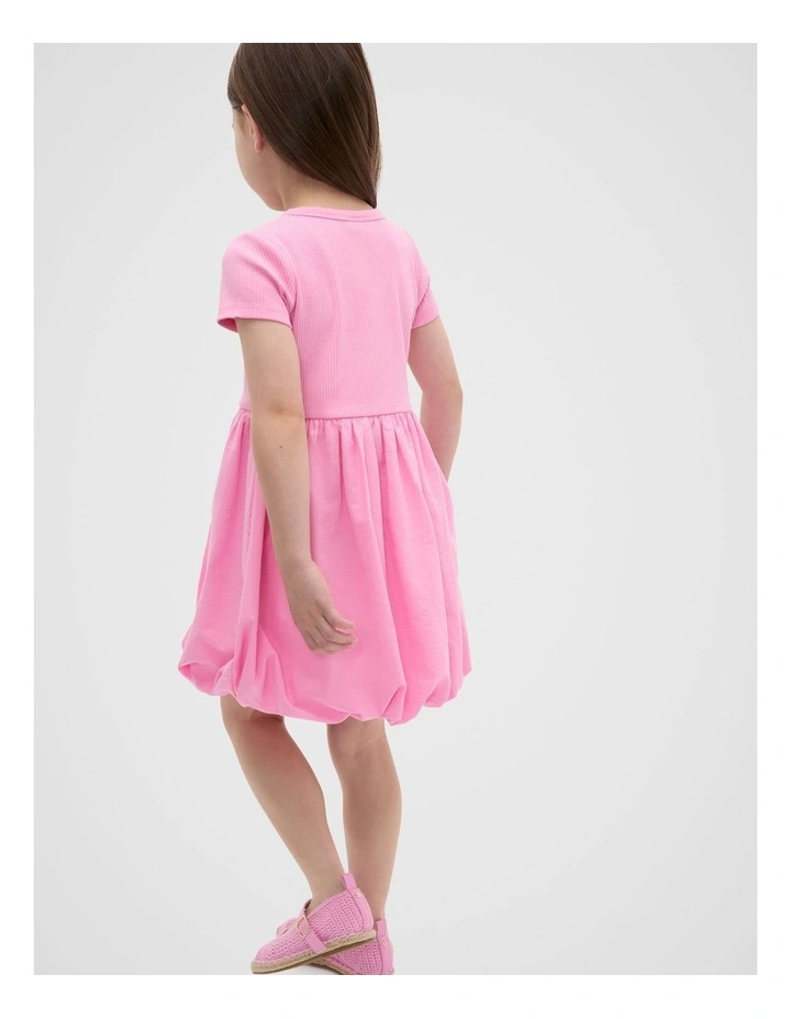 Spliced Logo Dress in Pink image 2