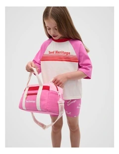 Colourblock Logo Tee in Wild Berry