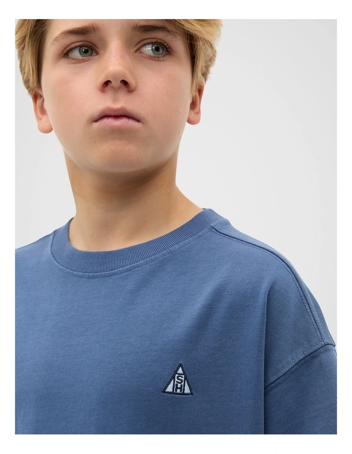 Garment Dye Tee in Blue image 3