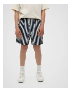 Stripe Boardshort in Midnight Blue